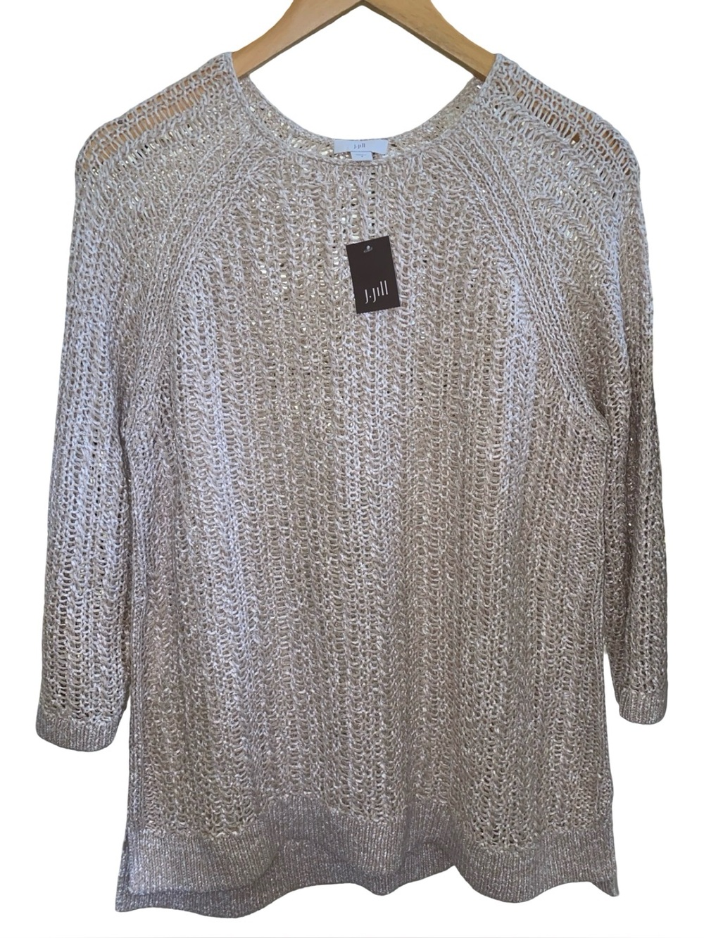 J.Jill Women’s open-knit pullover sweater size small NWT